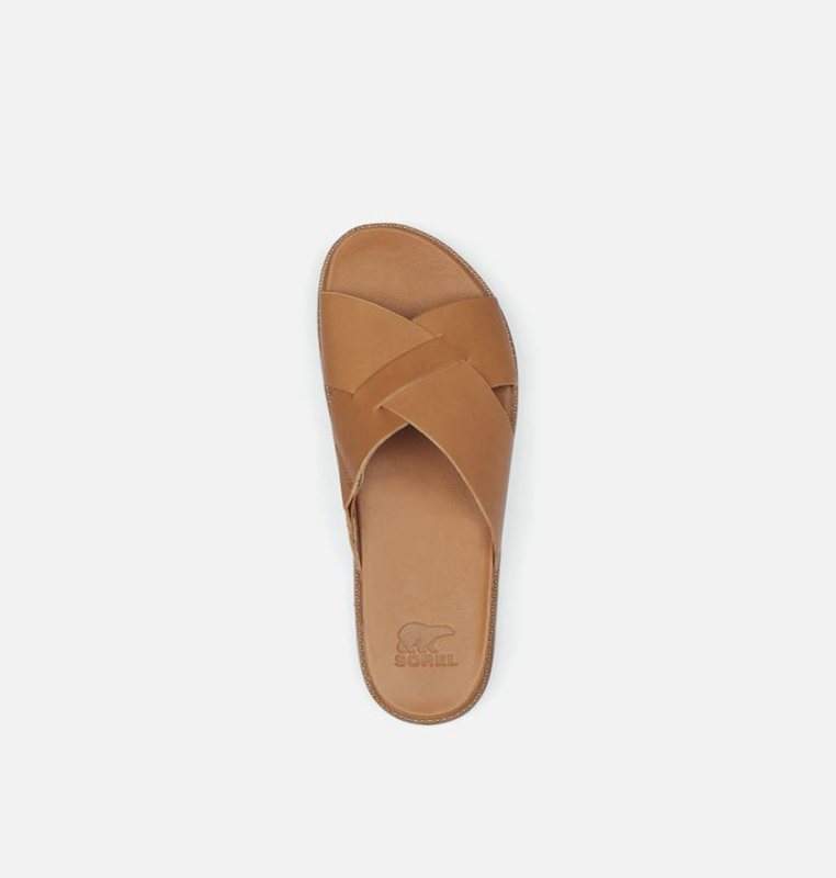 Sorel Dam Slides Brun - Roaming™ Criss Cross - STA-976012